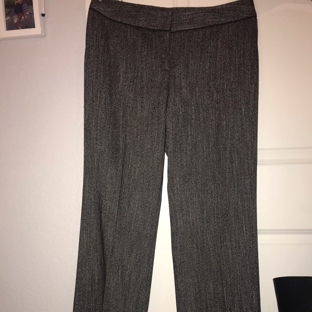 Black and white marble print trousers